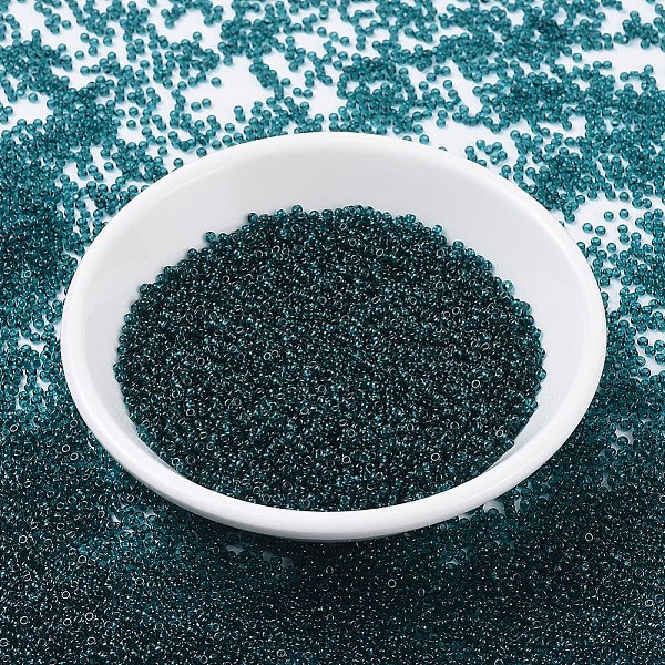 PandaHall MIYUKI Round Rocailles Beads, Japanese Seed Beads, (RR2406) Transparent Dark Teal, 11/0, 2x1.3mm, Hole: 0.8mm, about 5500pcs/50g..., Cyan
PandaHall MIYUKI Round Rocailles Beads, Japanese Seed Beads, (RR2406) Transparent Dark Teal, 11/0, 2x1.3mm, Hole: 0.8mm, about 5500pcs/50g..., Cyan