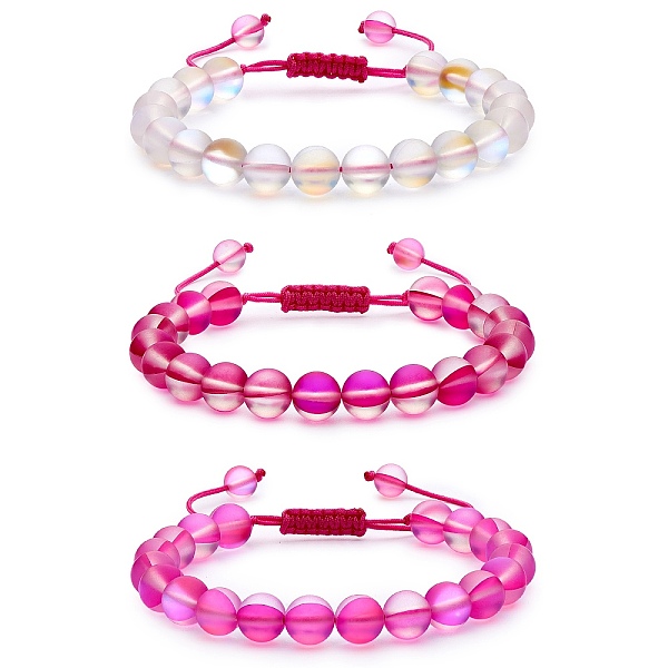 PandaHall 3Pcs Round Synthetic Moonstone Braided Bead Bracelets, Gemstone Jewelry for Women, Pink, Inner Diameter: 1-7/8~3-1/4 inch...
PandaHall 3Pcs Round Synthetic Moonstone Braided Bead Bracelets, Gemstone Jewelry for Women, Pink, Inner Diameter: 1-7/8~3-1/4 inch...