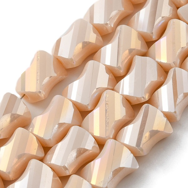 PandaHall Electroplated Glass Beads Strands, Half Rainbow Plated, Faceted Twist Rectangle, PapayaWhip, 10x8x5mm, Hole: 1.2mm, about..., Orange
PandaHall Electroplated Glass Beads Strands, Half Rainbow Plated, Faceted Twist Rectangle, PapayaWhip, 10x8x5mm, Hole: 1.2mm, about..., Orange