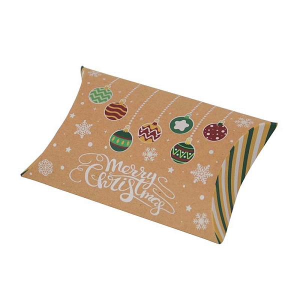 PandaHall Christmas Theme Cardboard Candy Pillow Boxes, Cartoon Bell Candy Snack Gift Box, Colorful, Fold: 7.3x11.9x2.6cm Paper Pillow
PandaHall Christmas Theme Cardboard Candy Pillow Boxes, Cartoon Bell Candy Snack Gift Box, Colorful, Fold: 7.3x11.9x2.6cm Paper Pillow