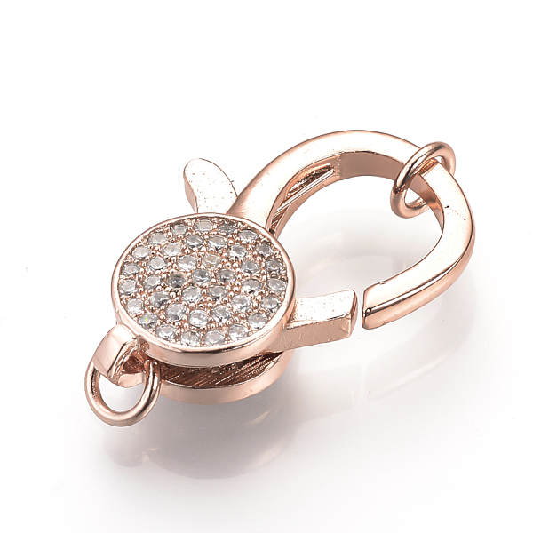 PandaHall Brass Micro Pave Cubic Zirconia Lobster Claw Clasps, Rose Gold, 25x15x6mm, Hole: 3.5mm Brass+Cubic Zirconia Others
PandaHall Brass Micro Pave Cubic Zirconia Lobster Claw Clasps, Rose Gold, 25x15x6mm, Hole: 3.5mm Brass+Cubic Zirconia Others