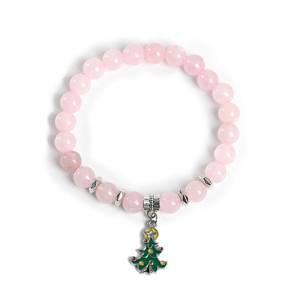 PandaHall Christmas Theme Natural Rose Quartz Stretch Bracelets, Alloy Enamel Christmas Tree Charm Bracelets for Women, 6-3/4 inch(17cm)...
PandaHall Christmas Theme Natural Rose Quartz Stretch Bracelets, Alloy Enamel Christmas Tree Charm Bracelets for Women, 6-3/4 inch(17cm)...
