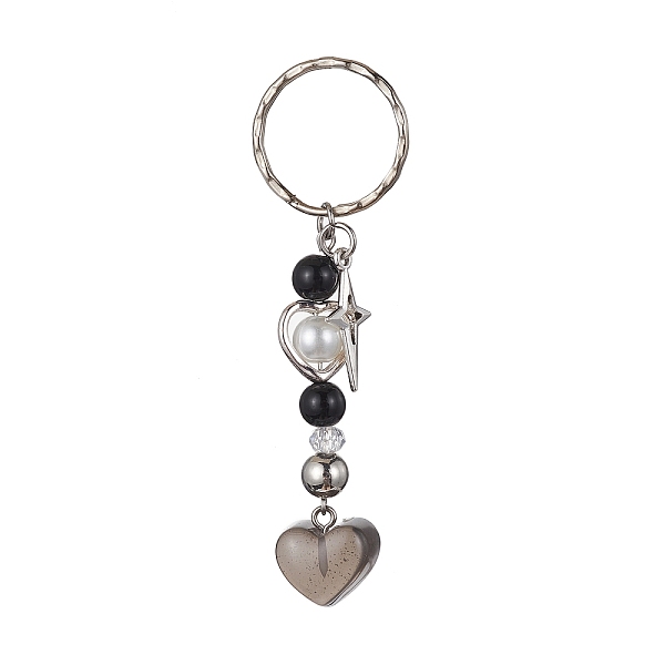 PandaHall Resin Heart Charms Keychains, with Alloy Star and Iron Split Ring, Platinum, 8.6cm Resin Heart
PandaHall Resin Heart Charms Keychains, with Alloy Star and Iron Split Ring, Platinum, 8.6cm Resin Heart