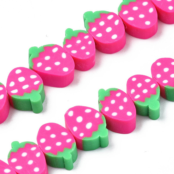 PandaHall Handmade Polymer Clay Bead Strands, Strawberry Slice, Hot Pink, 9~13x6~10.5x4~4.5mm, Hole: 1.8mm, about 40pcs/strand, 11.02...
PandaHall Handmade Polymer Clay Bead Strands, Strawberry Slice, Hot Pink, 9~13x6~10.5x4~4.5mm, Hole: 1.8mm, about 40pcs/strand, 11.02...