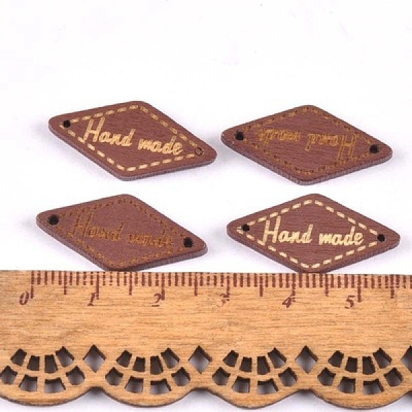 PandaHall Schima Superba Wood Links, Rhombus with Word Handmade, Saddle Brown, 26x13.5mm, Hole: 1.5mm Wood Rhombus
PandaHall Schima Superba Wood Links, Rhombus with Word Handmade, Saddle Brown, 26x13.5mm, Hole: 1.5mm Wood Rhombus