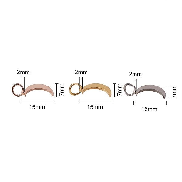 PandaHall 304 Stainless Steel Pendants, Manual Polishing, Crescent Moon, Mixed Color, 15x7mm, Hole: 2mm Stainless Steel Moon Multicolor
PandaHall 304 Stainless Steel Pendants, Manual Polishing, Crescent Moon, Mixed Color, 15x7mm, Hole: 2mm Stainless Steel Moon Multicolor