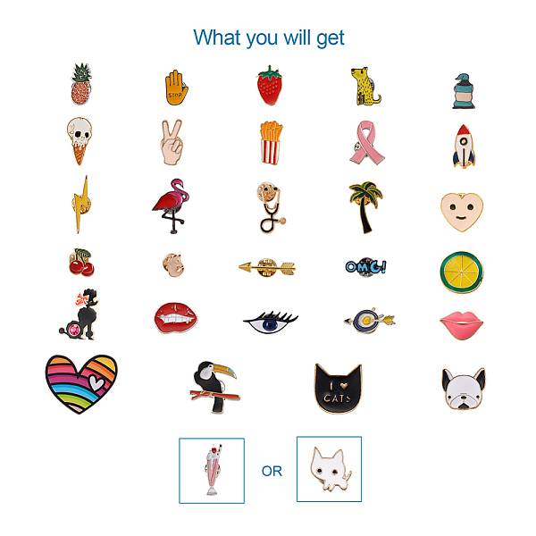 PandaHall Kissitty Alloy Enamel Brooches, Enamel Pin, with Brass Findings, Mixed Shapes, Mixed Color, 30shapes/set Alloy+Enamel Multicolor
PandaHall Kissitty Alloy Enamel Brooches, Enamel Pin, with Brass Findings, Mixed Shapes, Mixed Color, 30shapes/set Alloy+Enamel Multicolor