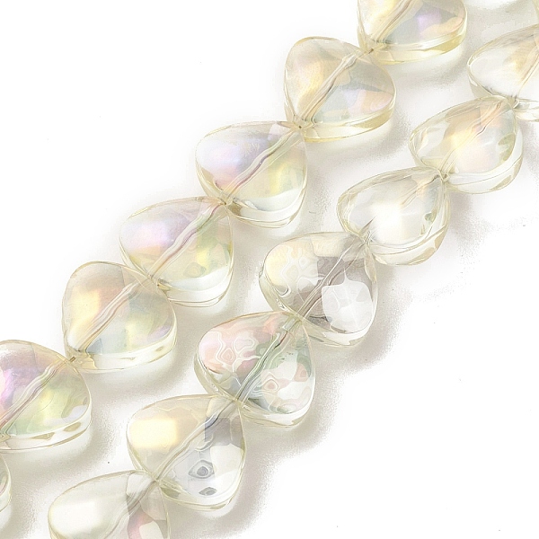 PandaHall Transparent Electroplate Glass Bead Strands, Rainbow Plated, Heart, Light Yellow, 12x13x7mm, Hole: 1mm, about 55pcs/strand...
PandaHall Transparent Electroplate Glass Bead Strands, Rainbow Plated, Heart, Light Yellow, 12x13x7mm, Hole: 1mm, about 55pcs/strand...