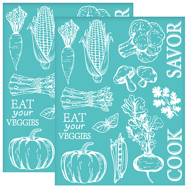 PandaHall OLYCRAFT 2Pcs 11x8.6 Inch Vegetable Self-Adhesive Silk Screen Printing Stencil Farm Theme Silk Screen Stencil Corn Carrot Pumpkin...
PandaHall OLYCRAFT 2Pcs 11x8.6 Inch Vegetable Self-Adhesive Silk Screen Printing Stencil Farm Theme Silk Screen Stencil Corn Carrot Pumpkin...