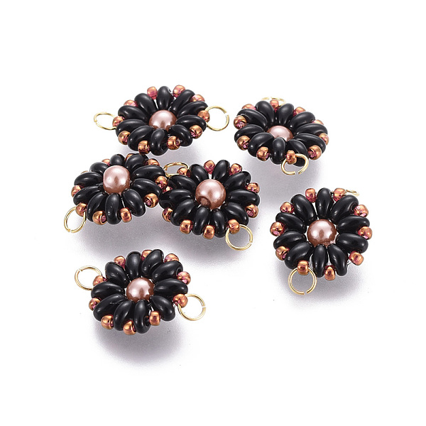 PandaHall MIYUKI & TOHO Handmade Japanese Seed Beads Links, Loom Pattern, Sun Flower, Black, 19~20x13.5~14x4.5mm, Hole: 3mm Glass Flower...
PandaHall MIYUKI & TOHO Handmade Japanese Seed Beads Links, Loom Pattern, Sun Flower, Black, 19~20x13.5~14x4.5mm, Hole: 3mm Glass Flower...