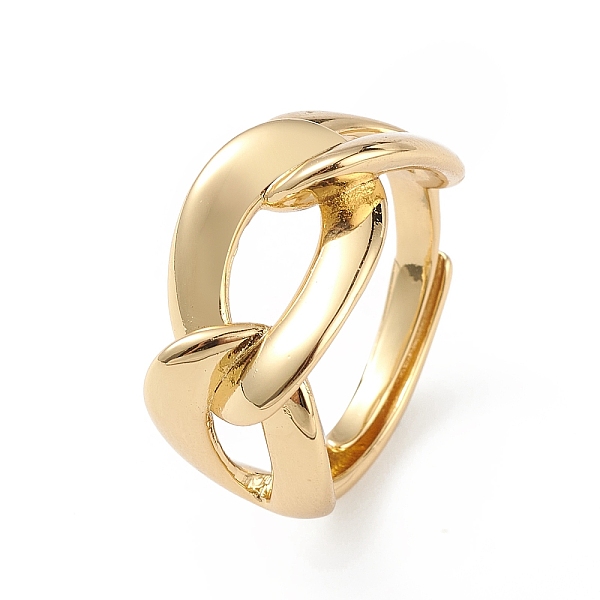 PandaHall Adjustable Brass Curb Chains Shape Ring for Women, Lead Free & Cadmium Free, Real 18K Gold Plated, Inner Diameter: 17mm Brass
PandaHall Adjustable Brass Curb Chains Shape Ring for Women, Lead Free & Cadmium Free, Real 18K Gold Plated, Inner Diameter: 17mm Brass