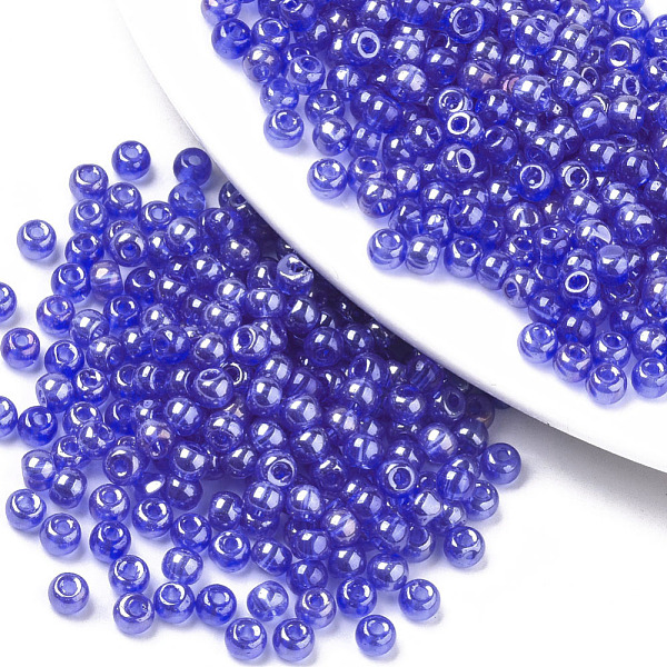PandaHall Transparent Glass Beads, Lustered, Round, Blue, 4x3mm, Hole: 1mm, about 4500pcs/bag Glass Round Blue
PandaHall Transparent Glass Beads, Lustered, Round, Blue, 4x3mm, Hole: 1mm, about 4500pcs/bag Glass Round Blue