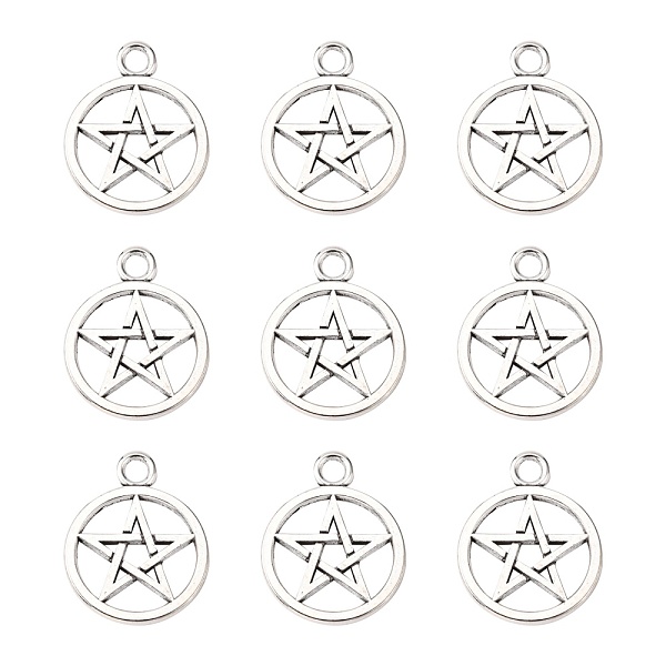PandaHall Tibetan Style Pentagram Pendants, Cadmium Free & Lead Free, Antique Silver, 26x21x2mm, Hole: 3mm Alloy Star
PandaHall Tibetan Style Pentagram Pendants, Cadmium Free & Lead Free, Antique Silver, 26x21x2mm, Hole: 3mm Alloy Star