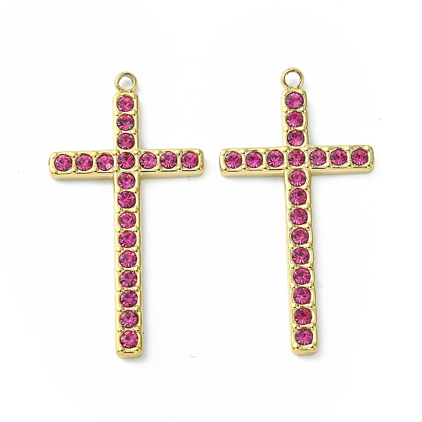 PandaHall Real 14K Gold Plated 304 Stainless Steel Pendants, with Rhinestone, Cross Charms, Rose, 36.5x19x2.5mm, Hole: 1.6mm Stainless..., Pink
PandaHall Real 14K Gold Plated 304 Stainless Steel Pendants, with Rhinestone, Cross Charms, Rose, 36.5x19x2.5mm, Hole: 1.6mm Stainless..., Pink