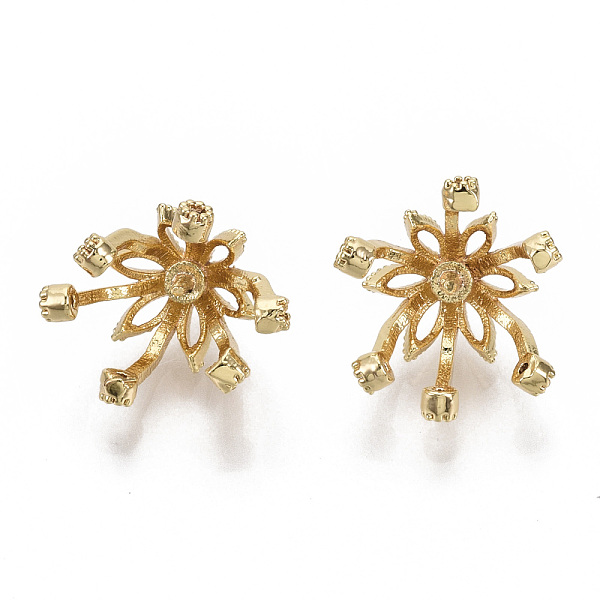 PandaHall Brass Micro Clear Cubic Zirconia Peg Bails Pendants, for Half Drilled Beads, Nickel Free, Flower, Real 18K Gold Plated...
PandaHall Brass Micro Clear Cubic Zirconia Peg Bails Pendants, for Half Drilled Beads, Nickel Free, Flower, Real 18K Gold Plated...