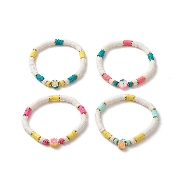 PandaHall 4Pcs 4 Style Handmade Polymer Clay Heishi Stretch Bracelets Set, Lemon & Pineapple & Apple Fruit Bracelets for Women, Mixed Color..., Multicolor
PandaHall 4Pcs 4 Style Handmade Polymer Clay Heishi Stretch Bracelets Set, Lemon & Pineapple & Apple Fruit Bracelets for Women, Mixed Color..., Multicolor