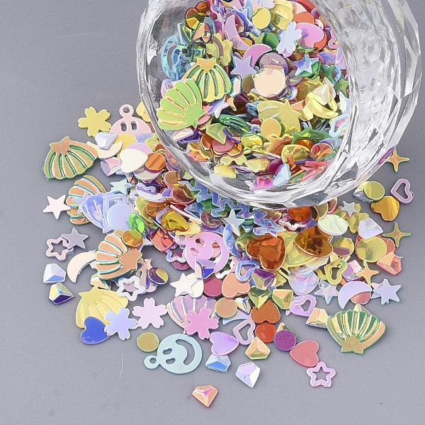 PandaHall Ornament Accessories, PVC Plastic Paillette/Sequins Beads, Mixed Shapes, Mixed Color, 2.5~8x2~8x0.4~0.7mm, Hole: 0.9mm PVC Mixed..., Multicolor
PandaHall Ornament Accessories, PVC Plastic Paillette/Sequins Beads, Mixed Shapes, Mixed Color, 2.5~8x2~8x0.4~0.7mm, Hole: 0.9mm PVC Mixed..., Multicolor