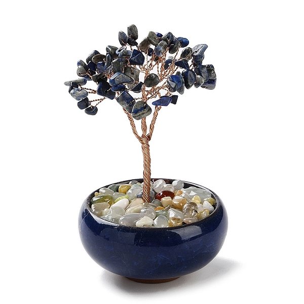 PandaHall Natural Lapis Lazuli Chips Tree Decorations, Ceramic Bowl Base Copper Wire Feng Shui Energy Stone Gift for Home Desktop Decoration...
PandaHall Natural Lapis Lazuli Chips Tree Decorations, Ceramic Bowl Base Copper Wire Feng Shui Energy Stone Gift for Home Desktop Decoration...