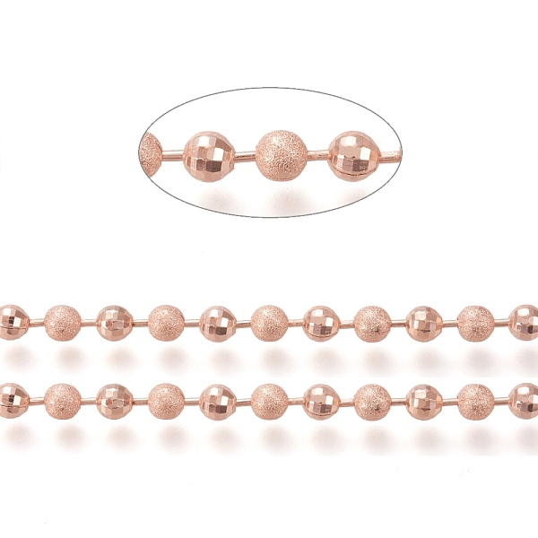 PandaHall Brass Ball Chains, Textured & Faceted, with Spool, Long-Lasting Plated, Unwelded, Real Rose Gold Plated, 4mm, about 16.4 Feet...
PandaHall Brass Ball Chains, Textured & Faceted, with Spool, Long-Lasting Plated, Unwelded, Real Rose Gold Plated, 4mm, about 16.4 Feet...