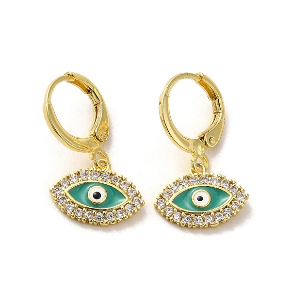 PandaHall Evil Eye Real 18K Gold Plated Brass Dangle Leverback Earrings, with Enamel and Cubic Zirconia, Horse Eye, 23.5x13.5mm Cubic..., Green
PandaHall Evil Eye Real 18K Gold Plated Brass Dangle Leverback Earrings, with Enamel and Cubic Zirconia, Horse Eye, 23.5x13.5mm Cubic..., Green