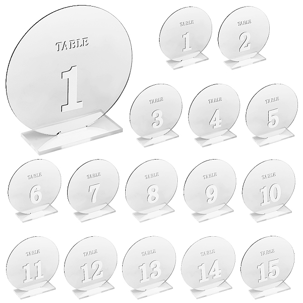 PandaHall PH 1-15 Acrylic Table Numbers with Display Stand Sliver Mirror Table Sign Stands Round Place Cards with Stands for Restaurant..., Silver
PandaHall PH 1-15 Acrylic Table Numbers with Display Stand Sliver Mirror Table Sign Stands Round Place Cards with Stands for Restaurant..., Silver