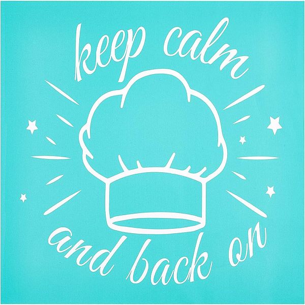 PandaHall Self-Adhesive Silk Screen Printing Stencil, for Painting on Wood, DIY Decoration T-Shirt Fabric, Chef Hat with Keep Calm and Back..., Blue
PandaHall Self-Adhesive Silk Screen Printing Stencil, for Painting on Wood, DIY Decoration T-Shirt Fabric, Chef Hat with Keep Calm and Back..., Blue