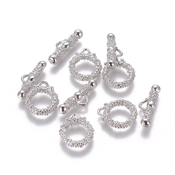 PandaHall Brass Toggle Clasps, Platinum, Ring: 17.5x15x3mm, Hole: 1x2mm, Bar: 22x8x4mm, Hole: 1.5x2mm Brass Ring
PandaHall Brass Toggle Clasps, Platinum, Ring: 17.5x15x3mm, Hole: 1x2mm, Bar: 22x8x4mm, Hole: 1.5x2mm Brass Ring