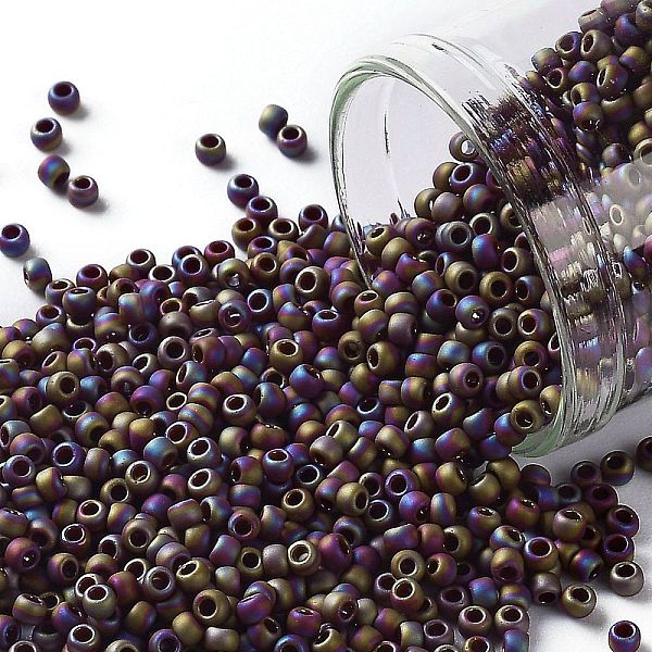 PandaHall TOHO Round Seed Beads, Japanese Seed Beads, (406F) Matte-Opaque-Rainbow Oxblood, 11/0, 2.2mm, Hole: 0.8mm, about 5555pcs/50g Glass..., Purple
PandaHall TOHO Round Seed Beads, Japanese Seed Beads, (406F) Matte-Opaque-Rainbow Oxblood, 11/0, 2.2mm, Hole: 0.8mm, about 5555pcs/50g Glass..., Purple