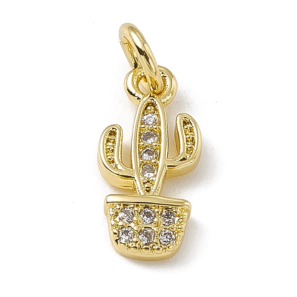 PandaHall Brass Micro Pave Clear Cubic Zirconia Cactus Charms, with Open Jump Rings, Real 18K Gold Plated, 12.5x6x2mm, Jump Ring: 4.5x0.7mm...
PandaHall Brass Micro Pave Clear Cubic Zirconia Cactus Charms, with Open Jump Rings, Real 18K Gold Plated, 12.5x6x2mm, Jump Ring: 4.5x0.7mm...