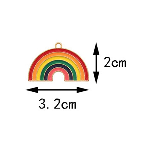 PandaHall Golden Alloy with Enamel Pendants, Pride Rainbow Flag Theme, Rainbow, 32x20mm Alloy+Enamel Rainbow
PandaHall Golden Alloy with Enamel Pendants, Pride Rainbow Flag Theme, Rainbow, 32x20mm Alloy+Enamel Rainbow