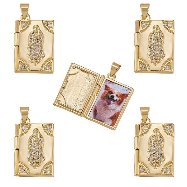 PandaHall 5Pcs Rack Plating Brass Micro Pave Clear Cubic Zirconia Locket Pendants, Cadmium Free & Lead Free, Religion, Rectangle with Virgin...
PandaHall 5Pcs Rack Plating Brass Micro Pave Clear Cubic Zirconia Locket Pendants, Cadmium Free & Lead Free, Religion, Rectangle with Virgin...