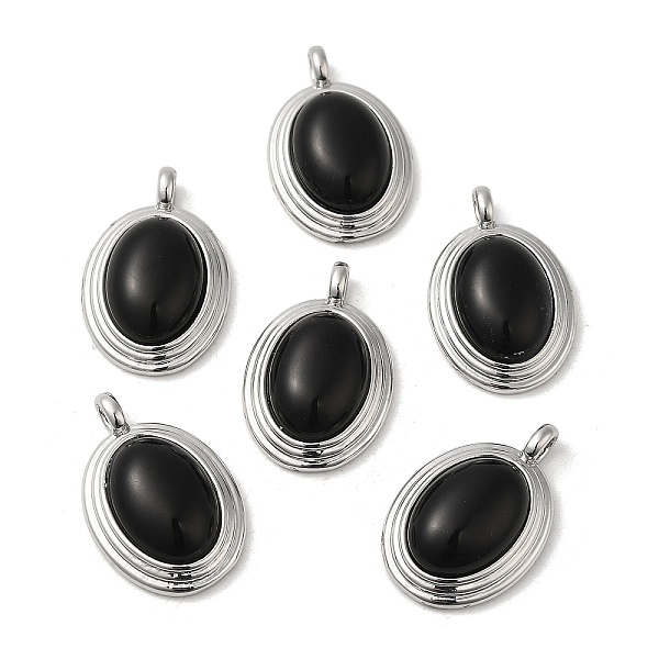PandaHall Natural Black Onyx(Dyed & Heated) Pendants, Brass Oval Charms, Real Platinum Plated, 23x15x7mm, Hole: 3x2mm Black Onyx Oval
PandaHall Natural Black Onyx(Dyed & Heated) Pendants, Brass Oval Charms, Real Platinum Plated, 23x15x7mm, Hole: 3x2mm Black Onyx Oval