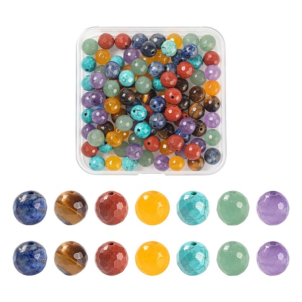 PandaHall 100Pcs 7 Style Natural Mixed Gemstone Beads, Faceted, Round, 8~9mm, Hole: 1mm Mixed Stone Round
PandaHall 100Pcs 7 Style Natural Mixed Gemstone Beads, Faceted, Round, 8~9mm, Hole: 1mm Mixed Stone Round