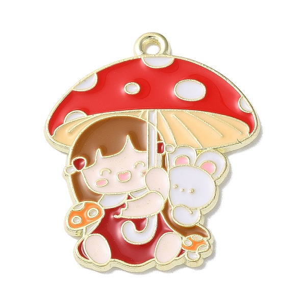 PandaHall Zinc Alloy Pendant, with Enamel, Mushroom with Girl and Rabbit, Light Gold, Camel, 30x25x1.5mm, Hole: 1.6mm Alloy Mushroom Brown
PandaHall Zinc Alloy Pendant, with Enamel, Mushroom with Girl and Rabbit, Light Gold, Camel, 30x25x1.5mm, Hole: 1.6mm Alloy Mushroom Brown