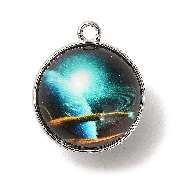 PandaHall Galaxy Theme Luminous Glass Ball Pendants, Glow in the Dark, with Platinum Tone Alloy Edge, Cyan, 25x21.5x20~21mm, Hole: 2mm...
PandaHall Galaxy Theme Luminous Glass Ball Pendants, Glow in the Dark, with Platinum Tone Alloy Edge, Cyan, 25x21.5x20~21mm, Hole: 2mm...
