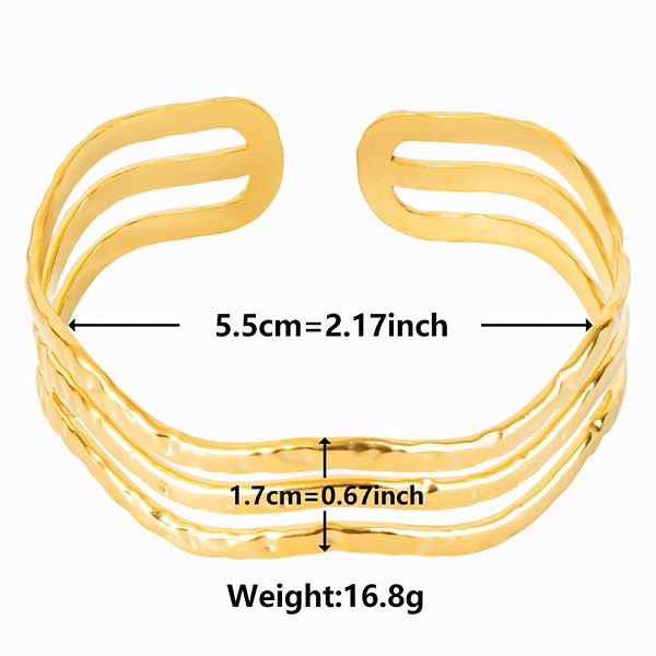 PandaHall Elegant and Stylish Design Hollow 304 Stainless Steel Cuff Bangles for Women Stainless Steel
PandaHall Elegant and Stylish Design Hollow 304 Stainless Steel Cuff Bangles for Women Stainless Steel
