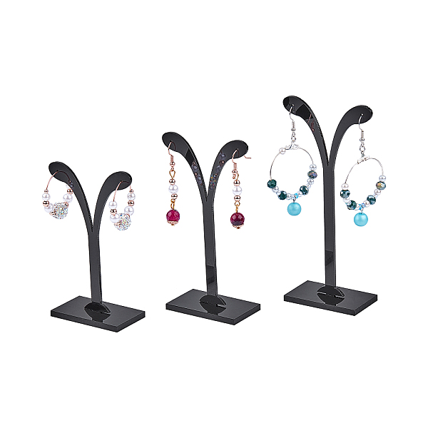 PandaHall Black Pedestal Display Stand, Jewelry Display Rack, Earring Tree Stand, Black, 5.8~7x8.5~14.5cm, 3stands/set Plastic Black
PandaHall Black Pedestal Display Stand, Jewelry Display Rack, Earring Tree Stand, Black, 5.8~7x8.5~14.5cm, 3stands/set Plastic Black