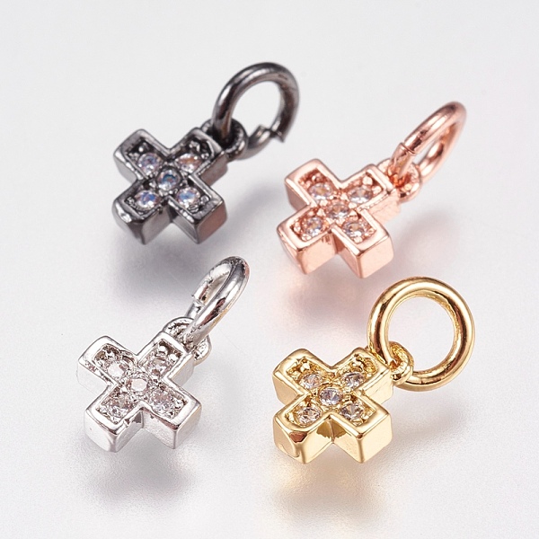 PandaHall Brass Micro Pave Cubic Zirconia Tiny Cross Charms, Mixed Color, 6.5x5x1.8mm, Hole: 3.5mm Brass+Cubic Zirconia Cross Clear
PandaHall Brass Micro Pave Cubic Zirconia Tiny Cross Charms, Mixed Color, 6.5x5x1.8mm, Hole: 3.5mm Brass+Cubic Zirconia Cross Clear