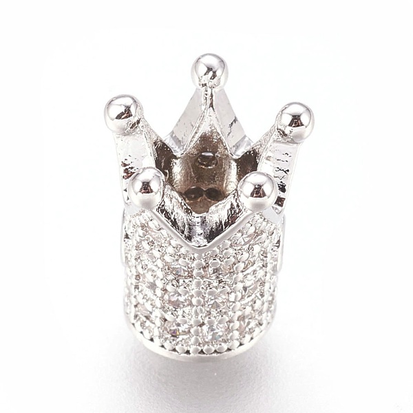 PandaHall Brass Micro Pave Cubic Zirconia Beads, Crown, Clear, Real Platinum Plated, 10x8mm, Hole: 1.4mm Brass+Cubic Zirconia Crown Clear
PandaHall Brass Micro Pave Cubic Zirconia Beads, Crown, Clear, Real Platinum Plated, 10x8mm, Hole: 1.4mm Brass+Cubic Zirconia Crown Clear