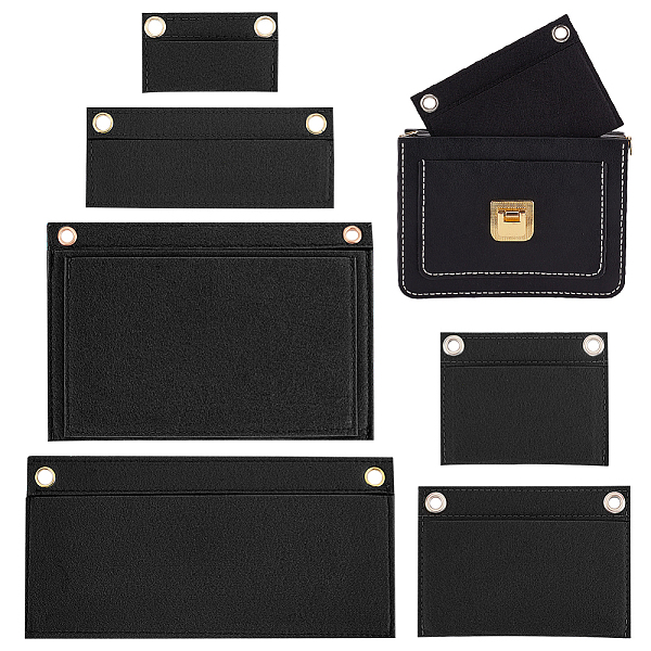 PandaHall WADORN 6 Sizes Purse Conversion Organizer Insert, Felt Handbag Organizer Inner Pocket Wallet Clutch Bag Conversion Kit with Eyelet..., Black
PandaHall WADORN 6 Sizes Purse Conversion Organizer Insert, Felt Handbag Organizer Inner Pocket Wallet Clutch Bag Conversion Kit with Eyelet..., Black