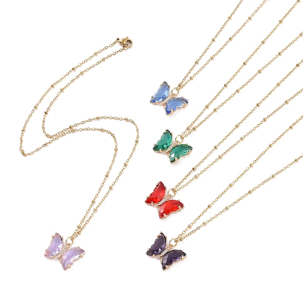 PandaHall 5Pcs 5 Color Glass Butterfly Pendant Necklaces Set with 304 Stainless Steel Satellite Chains for Women, Mixed Color, 17.80 inch..., Multicolor
PandaHall 5Pcs 5 Color Glass Butterfly Pendant Necklaces Set with 304 Stainless Steel Satellite Chains for Women, Mixed Color, 17.80 inch..., Multicolor