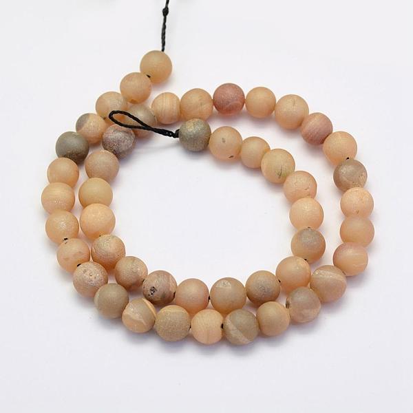 PandaHall Electroplate Natural Druzy Agate Beads Strands, Round, Frosted, Rainbow Plated, 8mm, Hole: 1mm, about 45~48pcs/strand, 14.9 inch..., Blue
PandaHall Electroplate Natural Druzy Agate Beads Strands, Round, Frosted, Rainbow Plated, 8mm, Hole: 1mm, about 45~48pcs/strand, 14.9 inch..., Blue