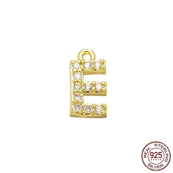 PandaHall Real 18K Gold Plated 925 Sterling Silver Micro Pave Clear Cubic Zirconia Charms, Initial Letter, Letter E, 9.5x4.5x1.5mm, Hole...
PandaHall Real 18K Gold Plated 925 Sterling Silver Micro Pave Clear Cubic Zirconia Charms, Initial Letter, Letter E, 9.5x4.5x1.5mm, Hole...