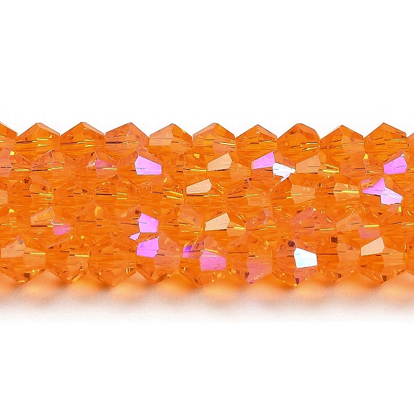 PandaHall Transparent Electroplate Glass Beads Strands, AB Color Plated, Faceted, Bicone, Orange, 4x4mm, Hole: 0.8mm, about 82~85pcs/strand...
PandaHall Transparent Electroplate Glass Beads Strands, AB Color Plated, Faceted, Bicone, Orange, 4x4mm, Hole: 0.8mm, about 82~85pcs/strand...