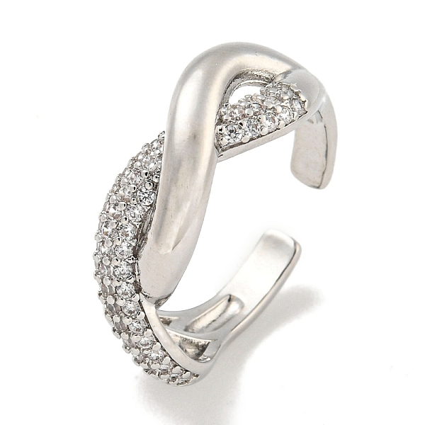 PandaHall Rack Plating Brass Micro Pave Cubic Zirconia Open Cuff Rings, Criss Cross Rings for Women, Long-Lasting Plated, Cadmium Free &..., Clear
PandaHall Rack Plating Brass Micro Pave Cubic Zirconia Open Cuff Rings, Criss Cross Rings for Women, Long-Lasting Plated, Cadmium Free &..., Clear