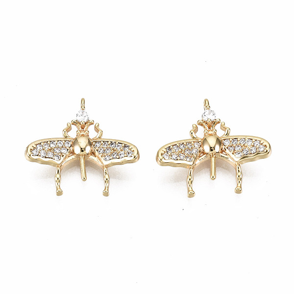 PandaHall Brass Micro Pave Clear Cubic Zirconia Peg Bails Pendants, for Half Drilled Bead, Nickel Free, Bees, Real 18K Gold Plated...
PandaHall Brass Micro Pave Clear Cubic Zirconia Peg Bails Pendants, for Half Drilled Bead, Nickel Free, Bees, Real 18K Gold Plated...