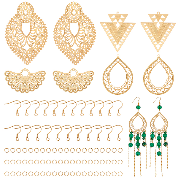 PandaHall UNICRAFTALE DIY Earring Kits 20pcs 304 Stainless Steel Earring Hooks 8Pcs Boho Earring Charms Golden Filigree Pendants 100pcs Open...
PandaHall UNICRAFTALE DIY Earring Kits 20pcs 304 Stainless Steel Earring Hooks 8Pcs Boho Earring Charms Golden Filigree Pendants 100pcs Open...