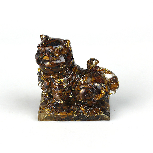 PandaHall Resin Tiger Display Decoration, with Gold Foil & Natural Tiger Eye Chips inside Statues for Home Office Decorations, 70x40x65mm...
PandaHall Resin Tiger Display Decoration, with Gold Foil & Natural Tiger Eye Chips inside Statues for Home Office Decorations, 70x40x65mm...