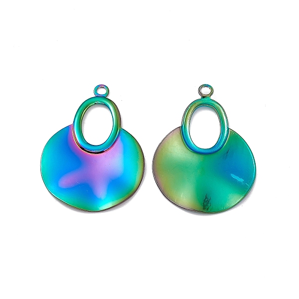PandaHall Ion Plating(IP) 304 Stainless Steel Big Pendants, Flat Round with Oval Charm, Rainbow Color, 43x30x1.5mm, Hole: 2.7mm 304...
PandaHall Ion Plating(IP) 304 Stainless Steel Big Pendants, Flat Round with Oval Charm, Rainbow Color, 43x30x1.5mm, Hole: 2.7mm 304...
