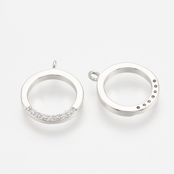 PandaHall Brass Micro Pave Cubic Zirconia Charms, Ring, Nickel Free, Real Platinum Plated, 13x11x1.5mm, Hole: 1mm Brass+Cubic Zirconia Ring..., Clear
PandaHall Brass Micro Pave Cubic Zirconia Charms, Ring, Nickel Free, Real Platinum Plated, 13x11x1.5mm, Hole: 1mm Brass+Cubic Zirconia Ring..., Clear